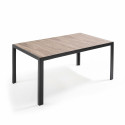 Table moderne rectangulaire en aluminium et céramique