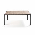Table moderne rectangulaire en aluminium et céramique