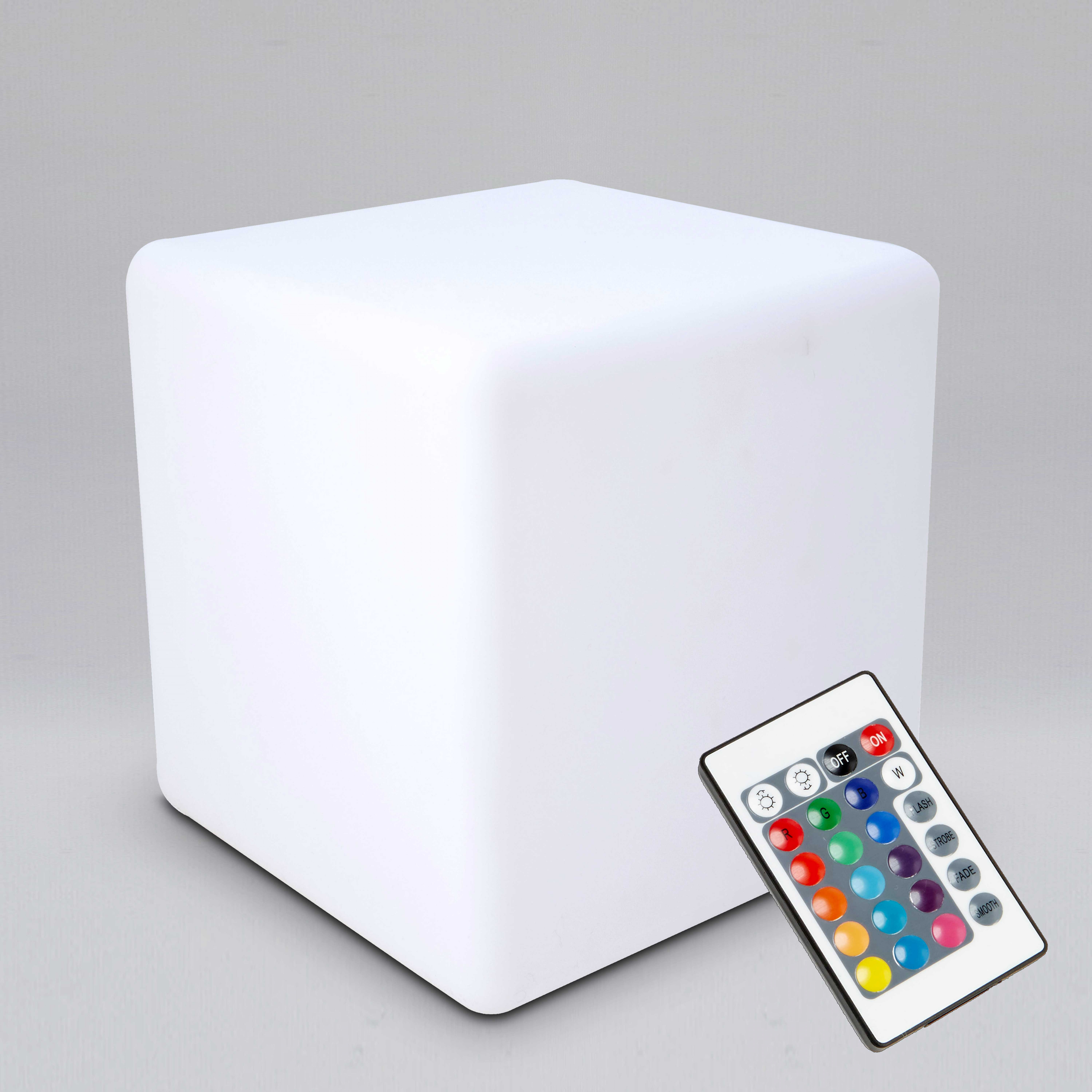 Cube lumineux 16 teintes avec télécommande 30 cm