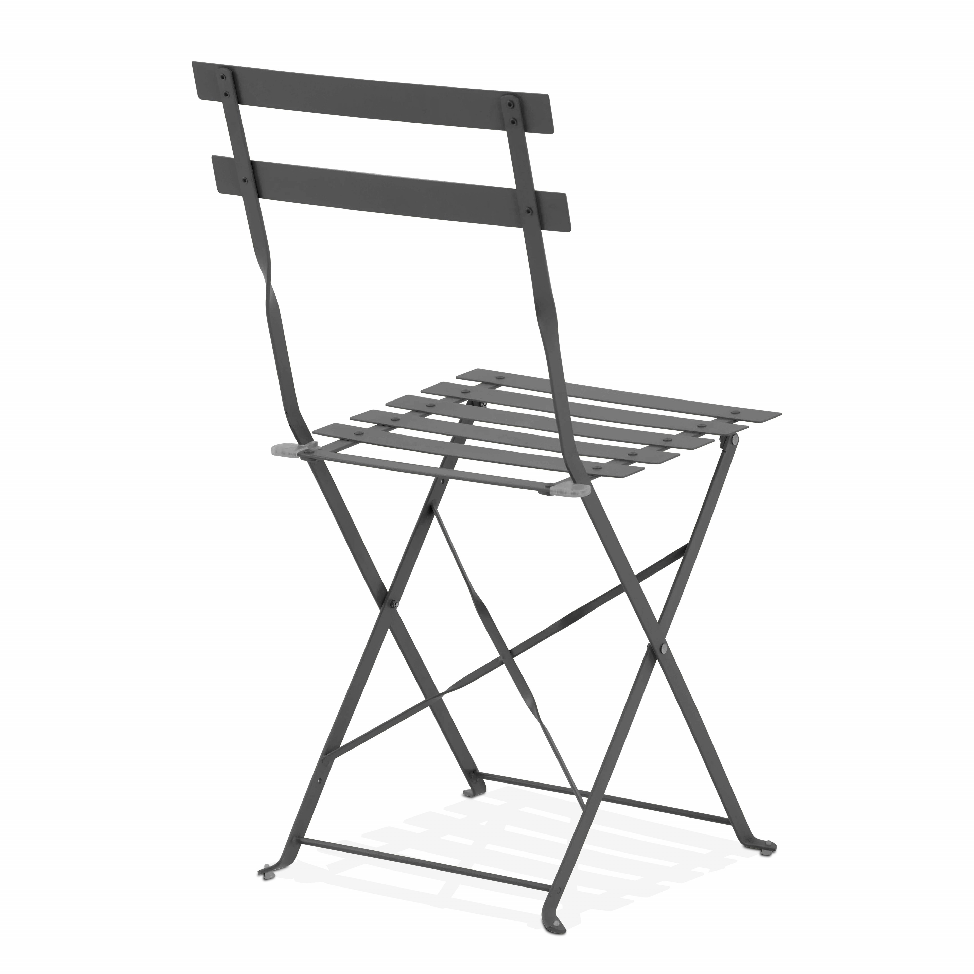 Oviala Lot de 2 chaises Pliantes bistrot Vert Carré 42 x 46 x 82 cm Acier 2 Places Rome 