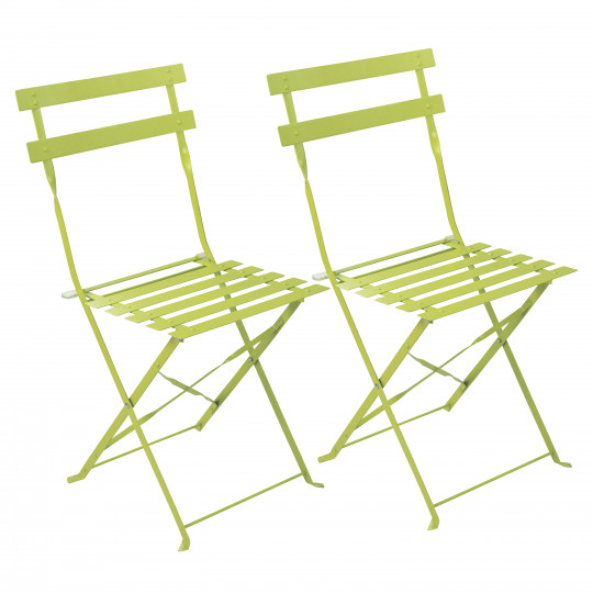 Chaises de jardin bistrot en métal pliantes - Lot de 2 | Oviala