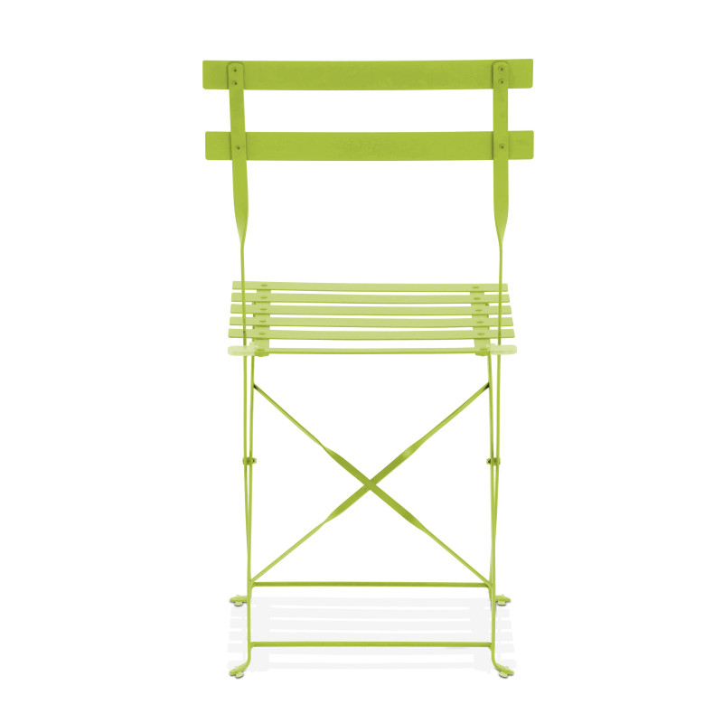 Chaise de jardin verte en métal