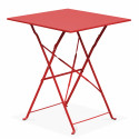 Table bistro pliante ROUGE en métal