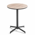 Table bistro métal et plateau bois style indus