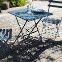 Table de jardin BLEUE PACIFIC en métal