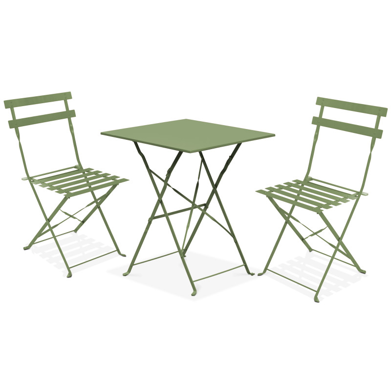 Ensemble table et chaises bistro pliant CACTUS en métal