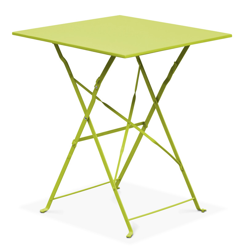 table bistro pliante VERT en métal