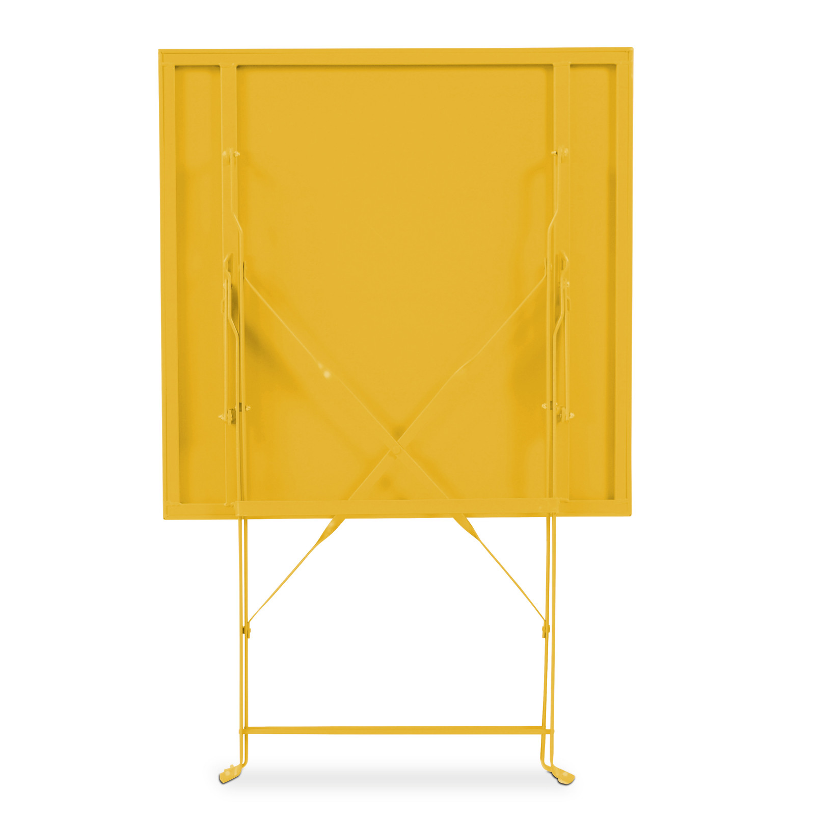 table bistro JAUNE pliante en métal