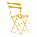 Chaise pliante métal JAUNE