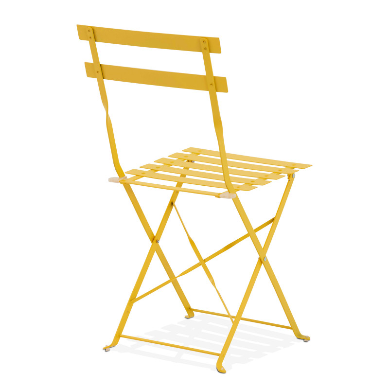 Chaise pliante métal JAUNE