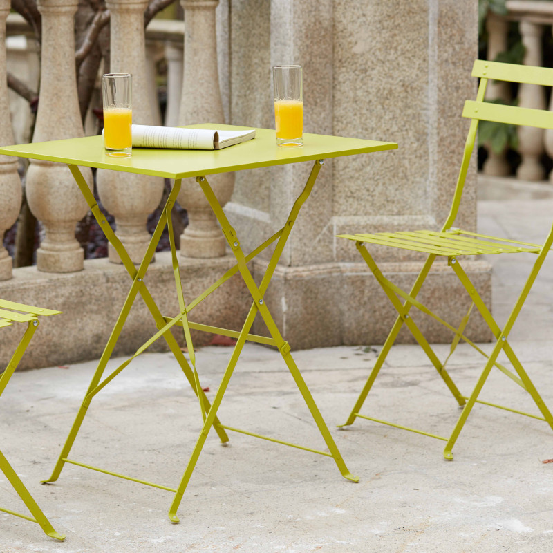 Salon 2 personnes VERTE en métal