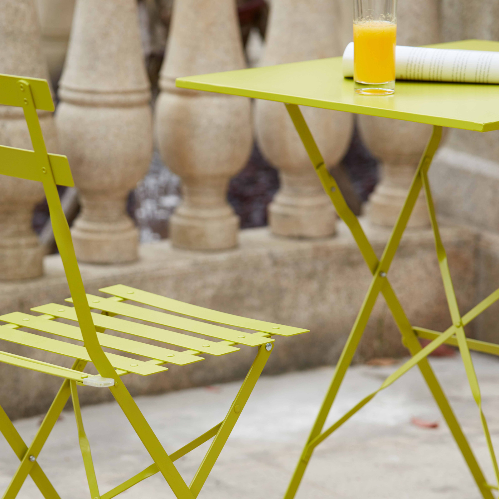 Salon 2 personnes VERTE en métal