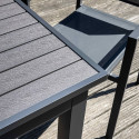 Table de jardin extensible en aluminium et bois composite 8 à 14 personnes 200/300x97 cm (1/7)