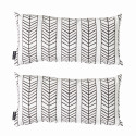 Lot de 2 petits coussins de jardin BLANC ET NOIR