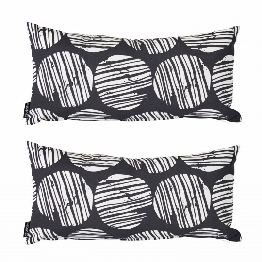 Lot de 2 petits coussins de décoration rectangulaire à motifs | Oviala