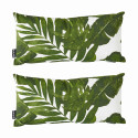 Lot de 2 petits coussins de jardin VERT ER BLANC