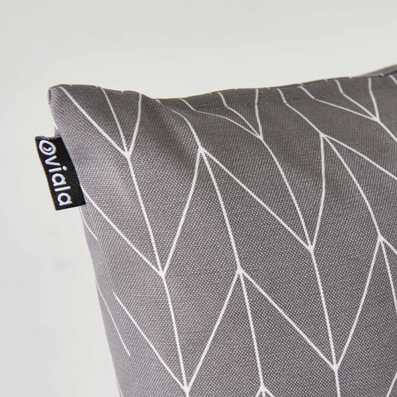 Focus coussin outdoor motifs GRIS ET BLANC
