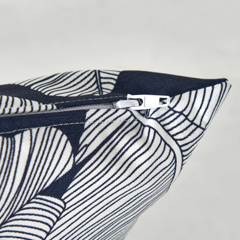 Focus coussin outdoor motifs BLEU ET BLANC