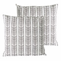 Lot de 2 coussins carrés BLANC ET NOIR
