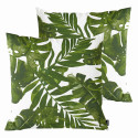 Lot de 2 coussins carrés VERT ET BLANC