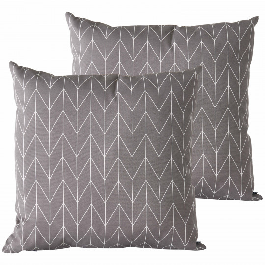 Lot de 2 coussins carrés d'extérieur déhoussables | Oviala