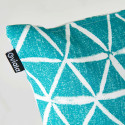 Focus coussin motif BLEU ET BLANC