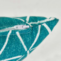 Focus coussin motif BLEU ET BLANC