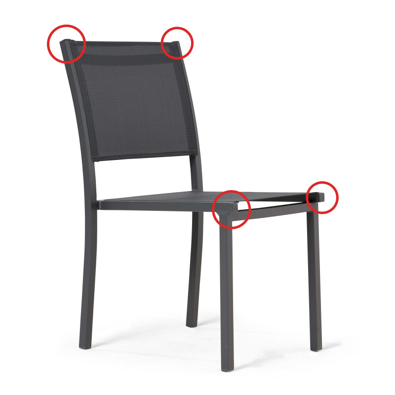 LOT 2 PLUGS DOSSIER ET ASSISE CHAISE GRIS