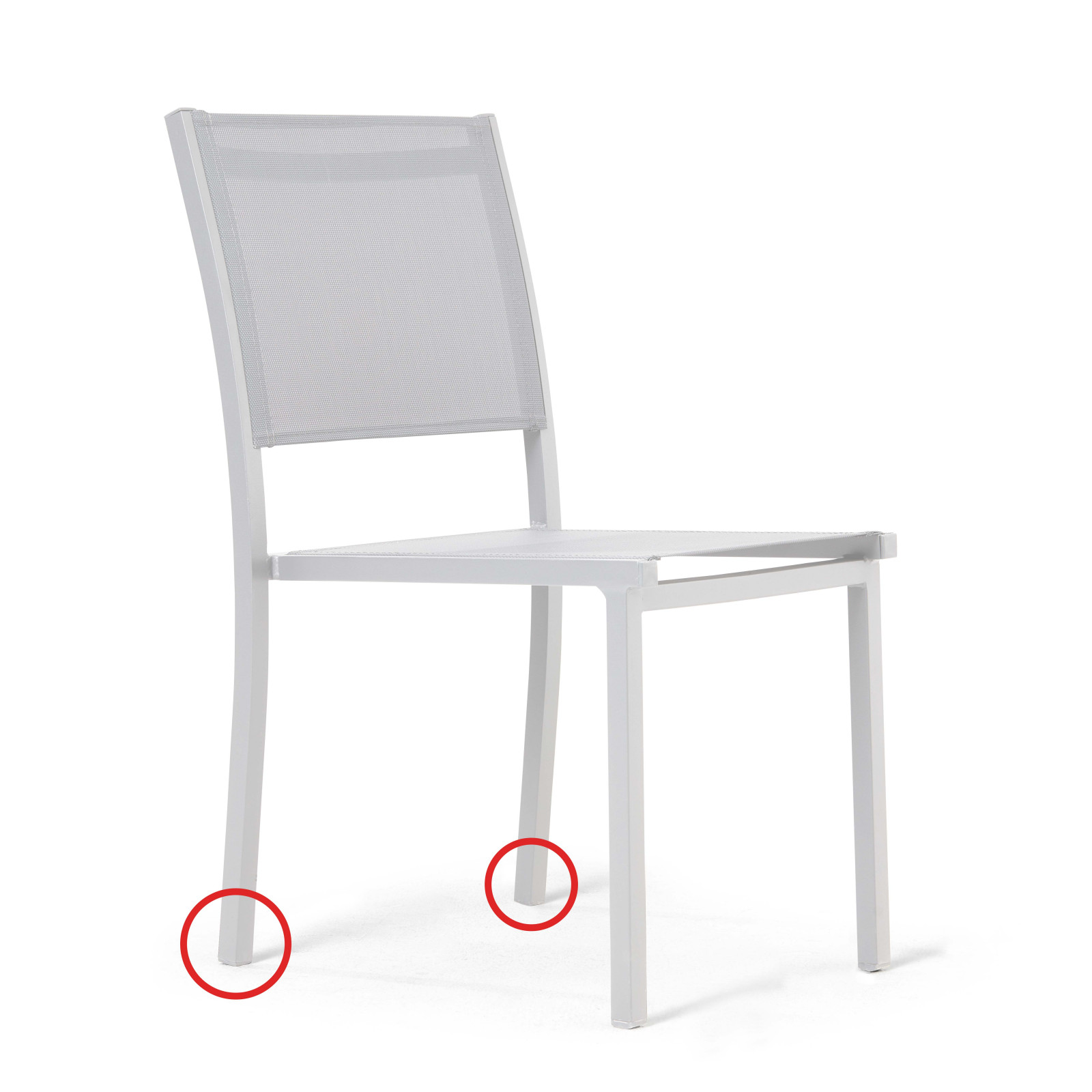 Lot de 2 embouts de protection pour pieds arrière BLANC