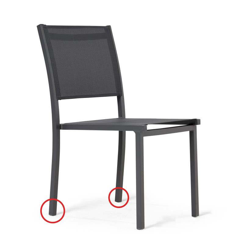 Lot 2 embouts pieds arrière chaise et fauteuil