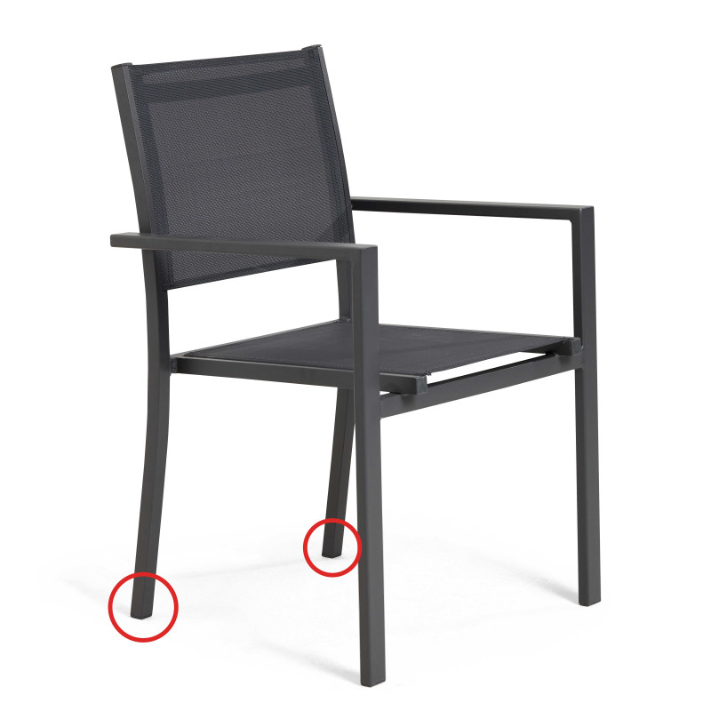 Lot 2 embouts pieds arrière chaise et fauteuil