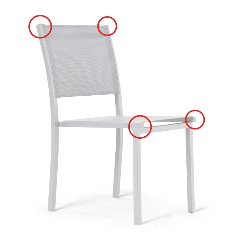 NICE LOT 2 PLUGS DOSSIER ET ASSISE CHAISE ET FAUTEUIL BLANC