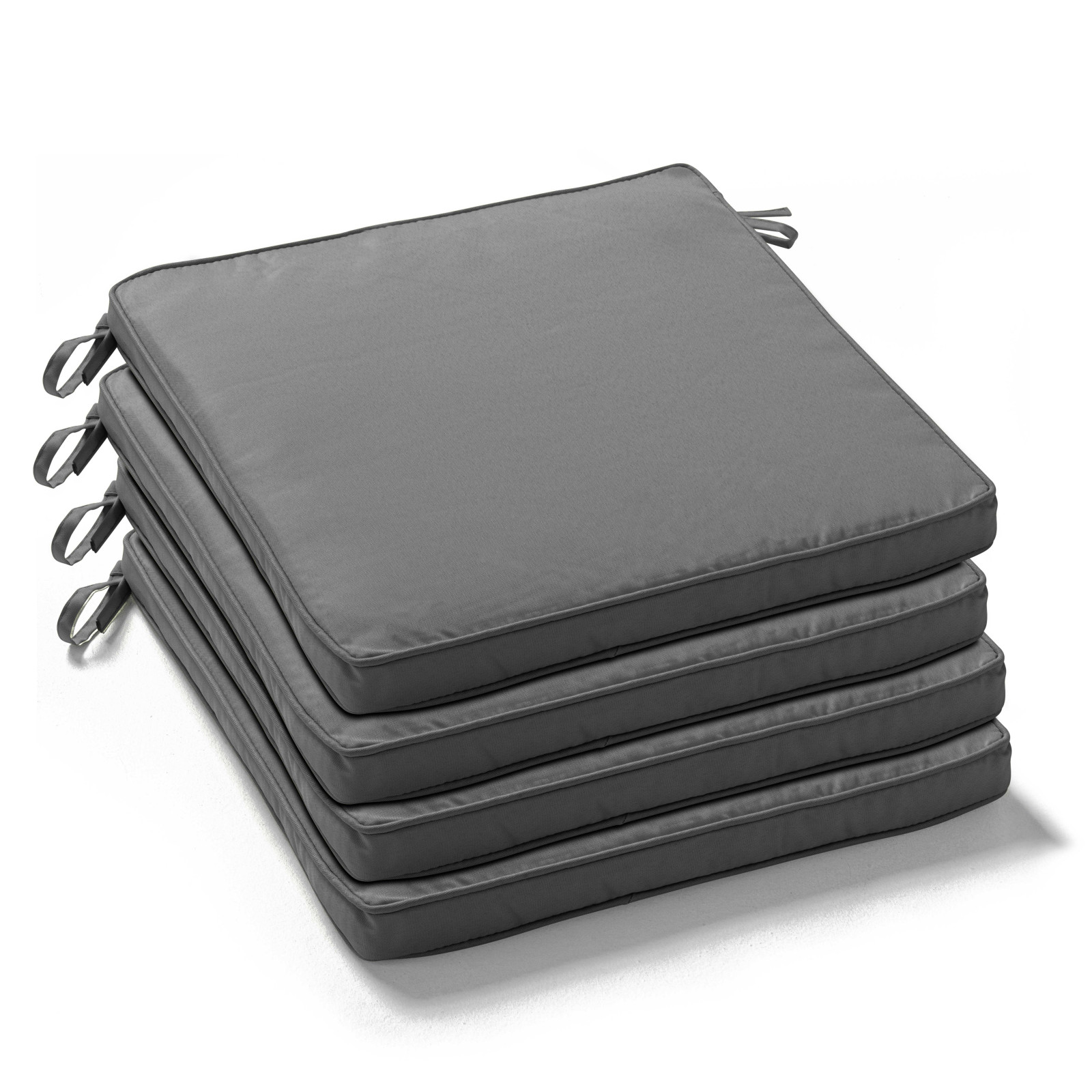 Lot de 4 galettes de chaises GRISES