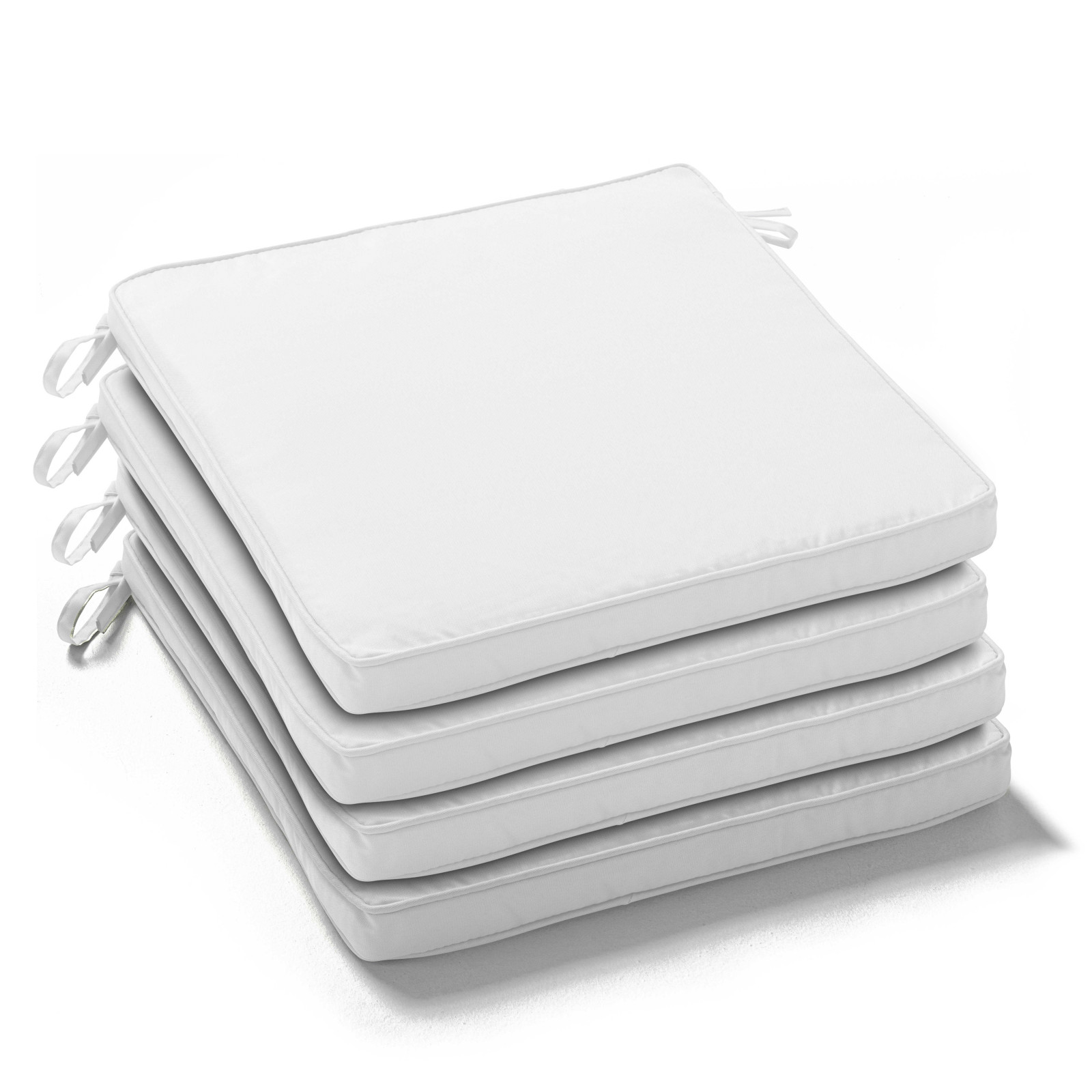 Lot de 4 galettes de chaises ÉCRU