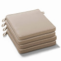 Lot de 4 galettes de chaises TAUPE
