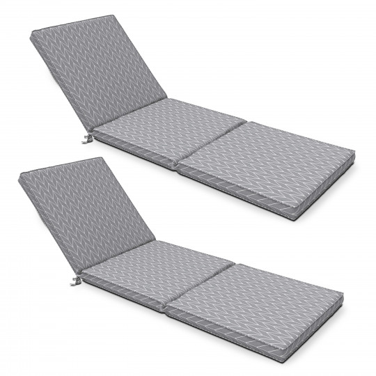 Lot de 2 matelas pour bain de soleil à motifs (1/1)