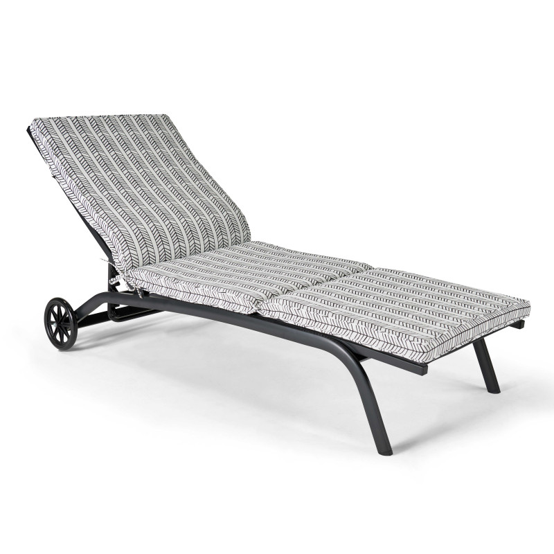 Lot de 2 matelas pour bain de soleil à motifs