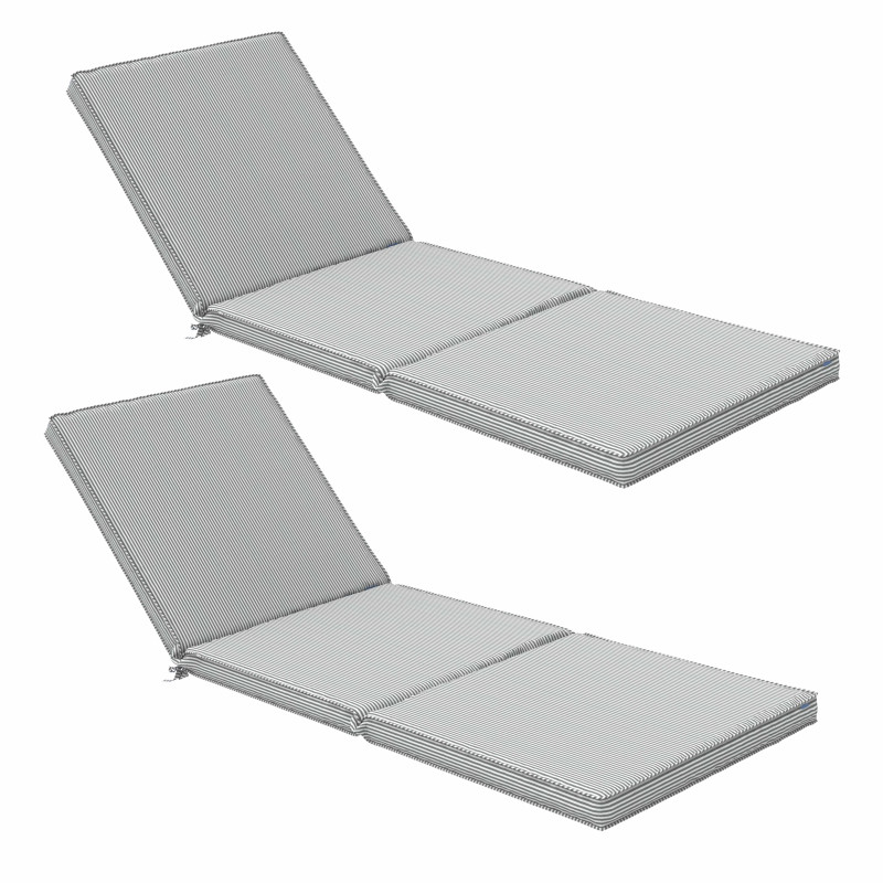 Lot de 2 matelas pour bain de soleil à motifs (1/3)