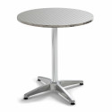 Table de jardin ronde en aluminium avec plateau rabattable (70 x 70 x 72 cm) (1/6)