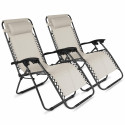 Lot de 2 fauteuils relax, inclinables 2 positions (1/6)