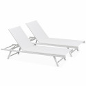 Lot de 2 bains de soleil inclinables 5 positions (1/7)