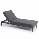 Lot de 2 bains de soleil avec coussin, inclinables 5 positions (1/6)