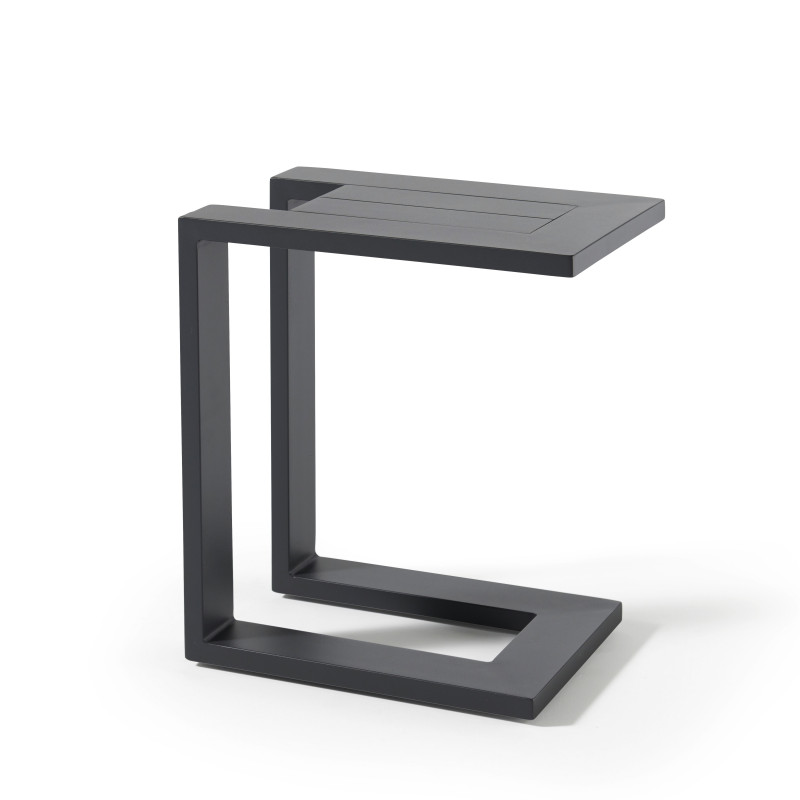 Bain de soleil aluminium inclinable 5 positions avec coussin et tablette (4/6)