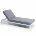 Bain de soleil aluminium inclinable 5 positions avec coussin et tablette (1/6)