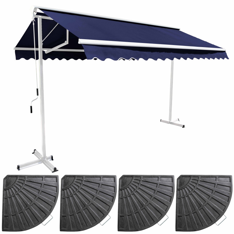 Ensemble store double pente (3 x 3 m) et 4 dalles lestées (1/4)