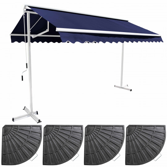 Ensemble store double pente 3 x 3 m + 4 dalles et coffre | Oviala