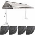 Ensemble store double pente (3 x 3 m) et 4 dalles lestées (1/4)
