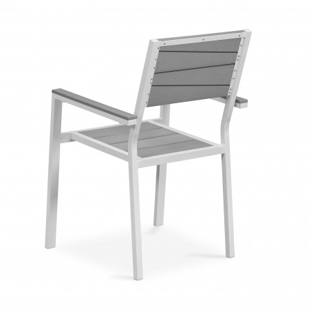 Lot de 2 fauteuils de jardin en aluminium et polywood (2/10)