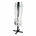 Ensemble double parasol déporté (3 x 3m) + 4 dalles lestées (1/4)