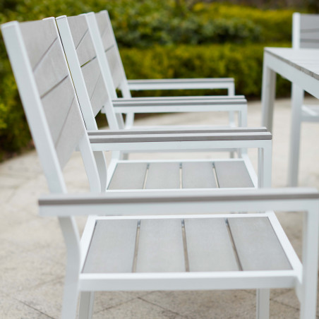Lot de 2 fauteuils de jardin en aluminium et polywood (8/10)